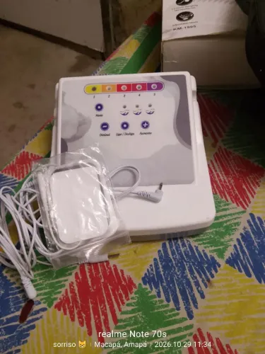 Eletroestimulador massageador portátil e sandálias ionizada com imã e eletroestimulador 