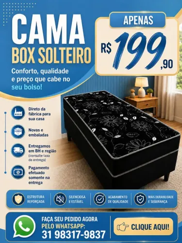 CAMA BOX SOLTEIRO