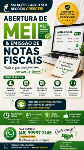 Abertura de mei , nota fiscal 