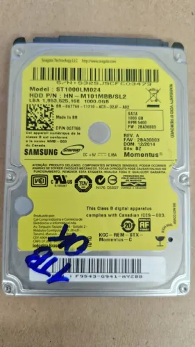HD NOTEBOOK 1TB SATA 2,5 SAMSUNG