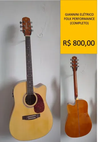 Violão Folk elétrico Giannini