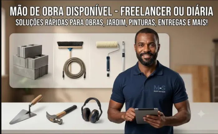 FREELANCER OU DIARIA , OBRAS, GARÇOM AJUDANTE, MOTORISTA, SEGURANÇA