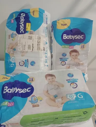 Fraldas Babysec Tam: G pra vender rápido 