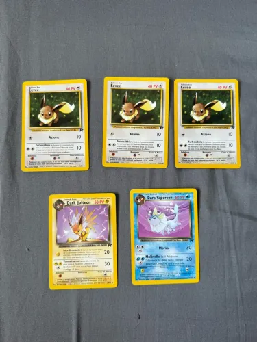 Carta TCG Eevee | Dark Vaporeon | Dark Jolteon