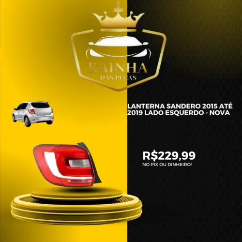 Lanterna Sandero 2015 até 2019 Lado Esquerdo - NOVA