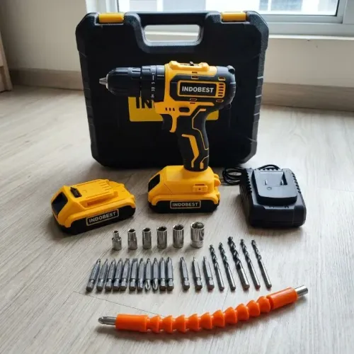 Parafusadeira Furadeira 48v Sem Fio 2 Baterias + Maleta Completa