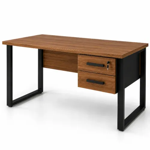 Escrivaninha Home Office Madeira Industrial Elegante Alta Durabilidade 24475