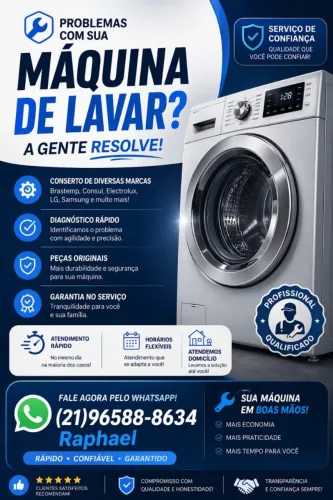 Conserto de máquina de lavar e microondas