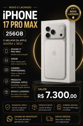 iPhone 17 pro Max novo lacrado