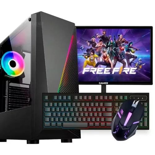PC GAMER COMPLETO COM MONITOR 75HZ TECLADO E MOUSE GAMER 