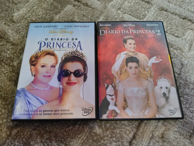 DVDs O Diário da Princesa 1 e 2 (Anne Hataway/ Julie Andrews)