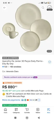 Aparelho de jantar jogo de louças completo 30 peças porto Brasil