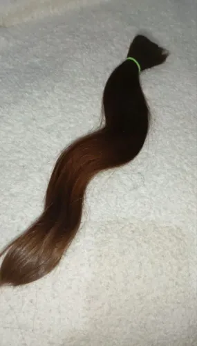 Cabelo Humano Natural Virgem Liso 35 cm - Bem Cuidado