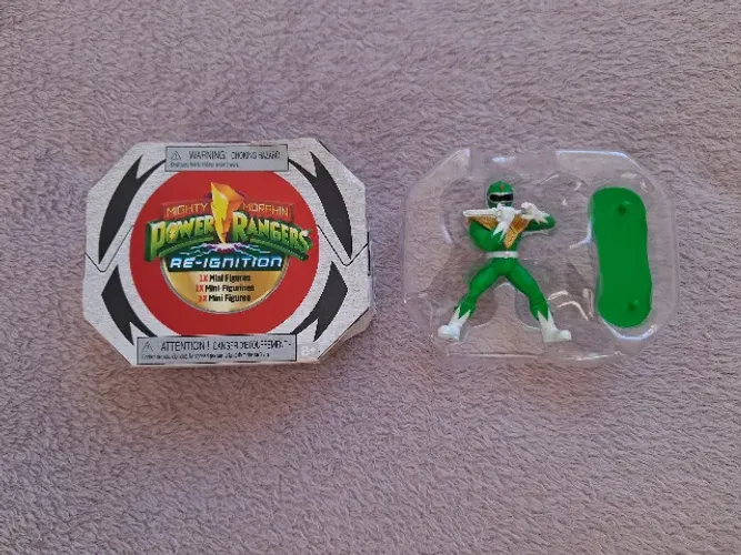 Figura Mighty Morphin Power Ranger Verde, Reignition, Playmates, Miniatura