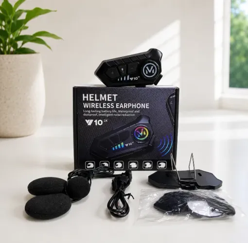 INTERCOMUNICADOR Y10 - MÚSICAS E CHAMADAS ÁUDIO NÍTIDO RESISTÊNCIA A ÁGUA IPX6