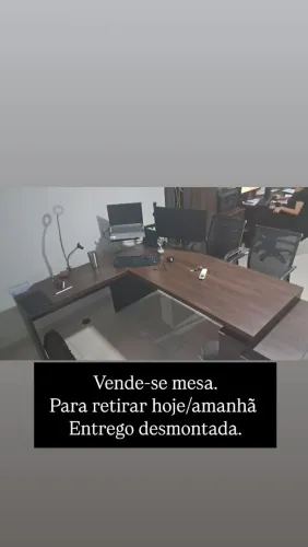 Mesa para escritório em L nova