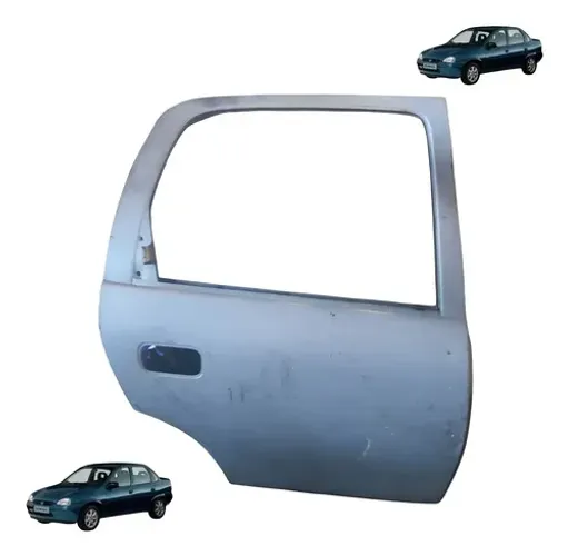 Porta Traseira Direita Corsa Classic 1997 A 2002 Traseira Direita Prateado