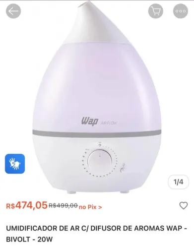 Umidificador de Ar e Difusor de Ambiente Air Flow