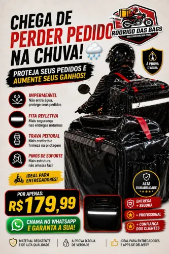 BAG IMPERMEÁVEL | TRABALHE SEM PREJUÍZO