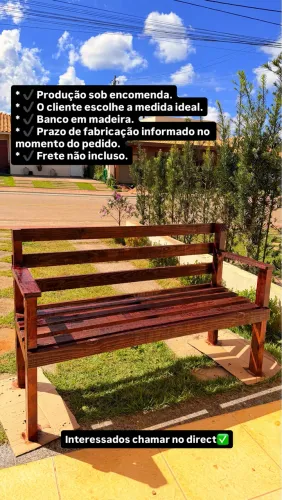 Vende-se banco artesanal de madeira