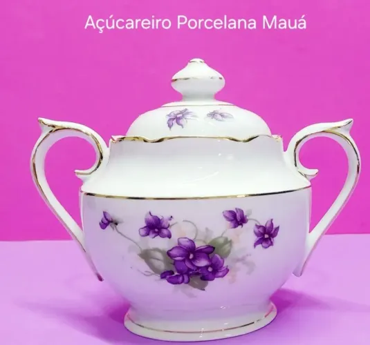 Açúcareiro Porcelana Mauá Floral 