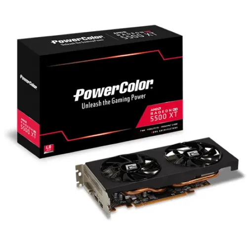 Placa de Video PowerColor Radeon RX 5500 XT 4GB OC 128-bit, AXRX 5500XT 4GBD6-DH/OC