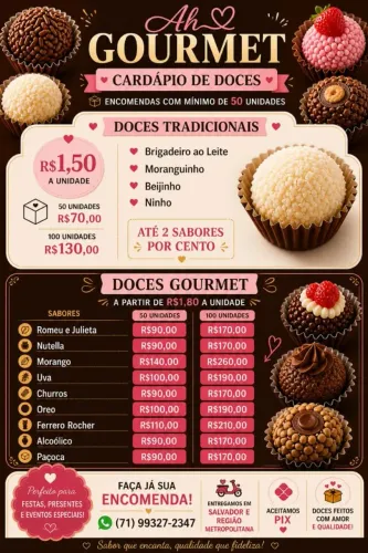 Doces para todos os tipos de comemoração 