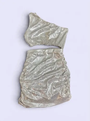Vestido prata de paetês