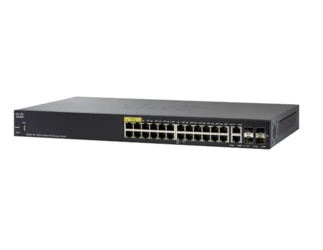 Switch Cisco SG350 28P 24 portas Gigabit PoE 2 2SFP