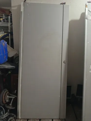 Porta de madeira de correr completa com todos os trilhos 210x80