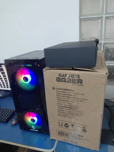 Cpu - Pc Gamer i5 7400 Ssd 480 Ram 16Gb Rx 580 8Gb Zerado