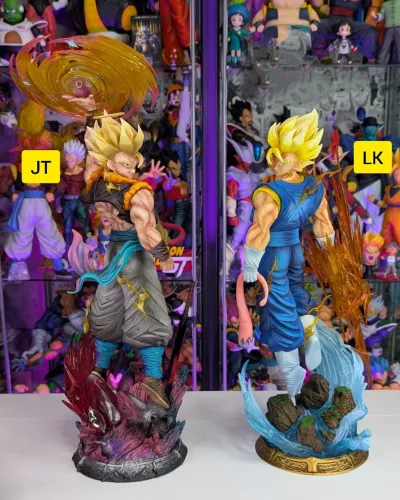 Combo 2 em 1 Dragon Ball Z Vegetto & Gogeta SSJ LK + JT GK PVC Action Figure