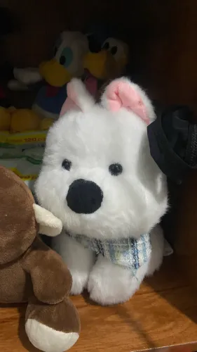 Urso de Pelúcia cachorro branco lindo