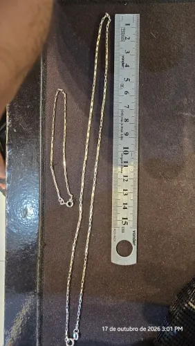 Conjunto colar e pulseira em prata