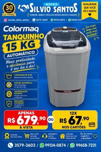 Tanquinho colormaq 15 kg combino entrega e parcelo