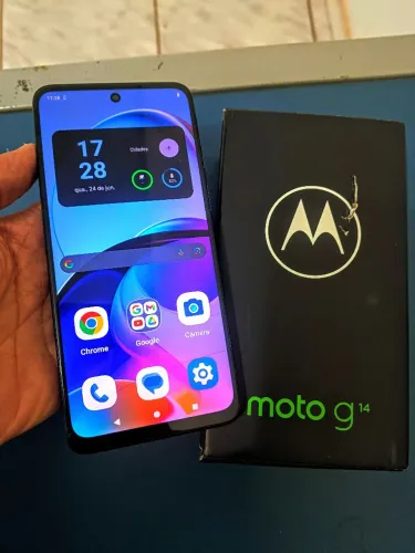 Moto G14 128gigas trincado fio de cabelo 