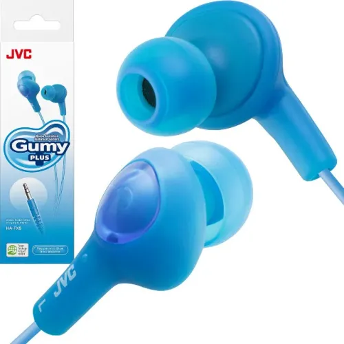 Fone de Ouvido JVC HA-FX5 Gumy Plus Azul com Isolamento de Ruído
