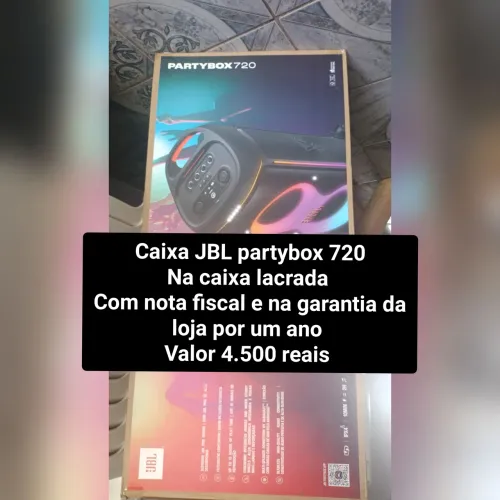 Caixa de som JBL partybox 720 nova