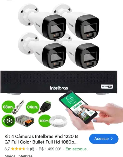Sistema de câmeras intelbras