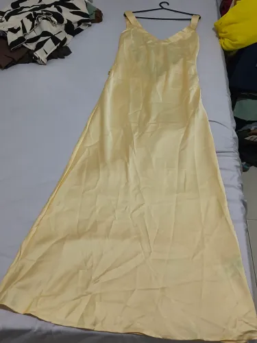 Vestido longo costa pelada