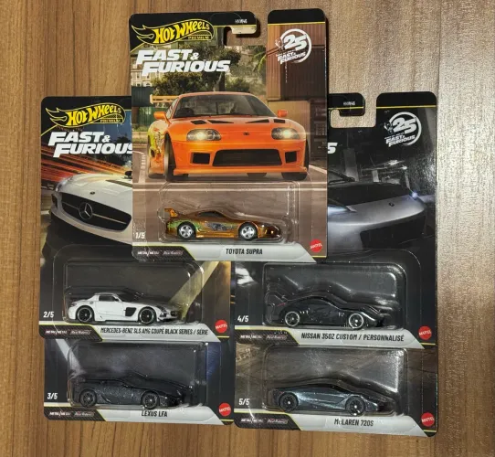 Hot Wheels Velozes e Furiosos set Supra Completo