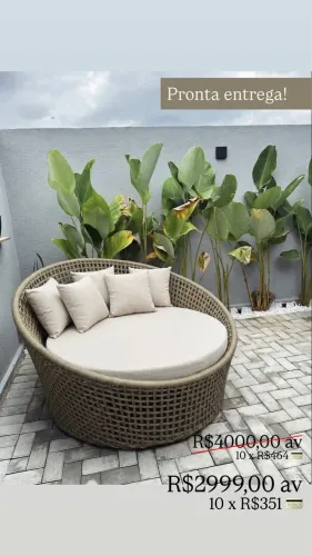 Chaise em alumínio e corda náutica a pronta entrega 