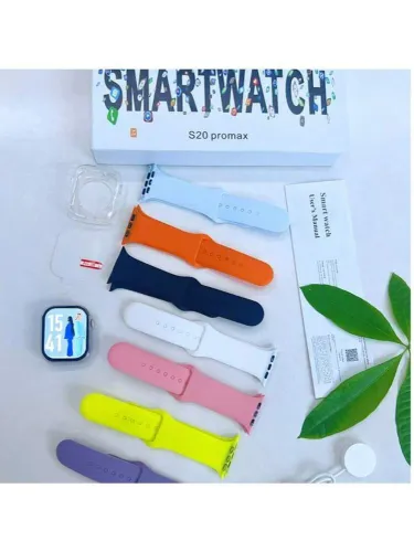 KIT COMPLETO, Smartwatch + 7 Pulseiras+ Capinha Protetora + Película de Vidro.