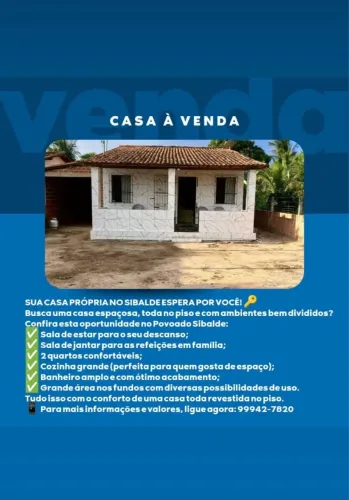 Vendo casa no povoado Sibalde, Em Japaratuba 