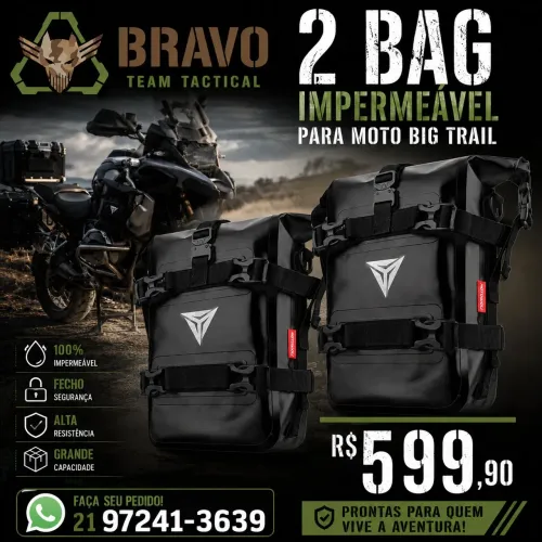 02 Bolsas Impermeáveis para moto Big Trail 