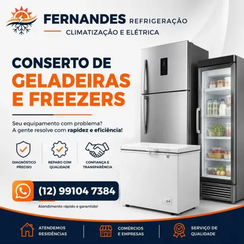 Consertos Geladeiras e Frezzers - Refrigeração Comercial e Residencial 