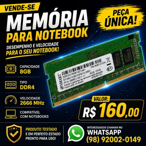 Memoria 8gb ddr4 - 2666mhz (Notebook)