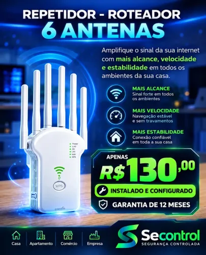 Repetidor Wi-Fi, instalado e configurado/ entrega grátis