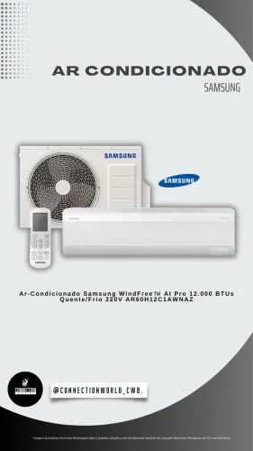 Samsung Ar Condicionado Split Inverter Windfree? 12.000 BTUs Quente/Frio 220V Branco