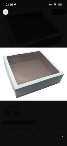 10 caixas branca com visor 20x20x7 NOVAS